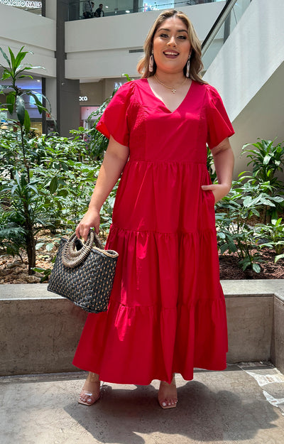 Vestido largo rojo - VESTIDO Boutiquemirel 