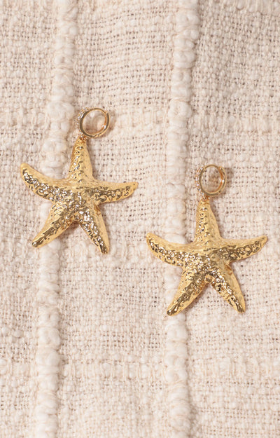 Arete estrella de mar en chapa de oro - ARETE Boutiquemirel 