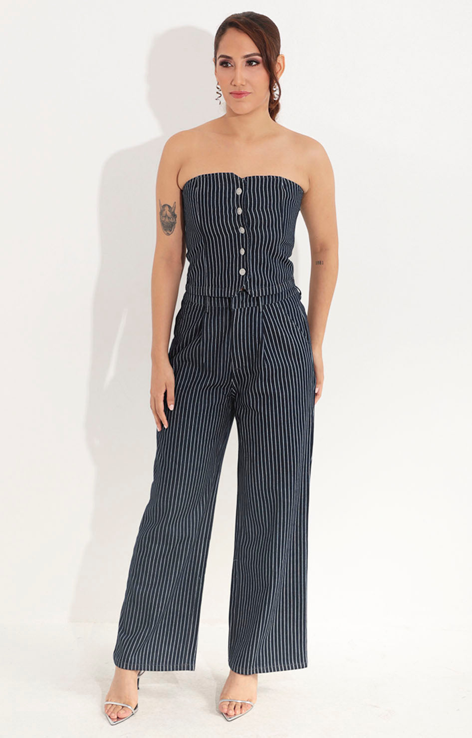 Conjunto de rayas azul y blanco – Boutiquemirel