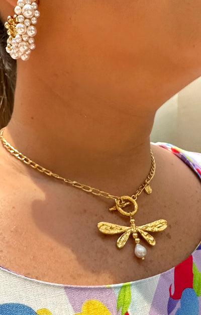 Collar dorado con libélula - Boutiquemirel