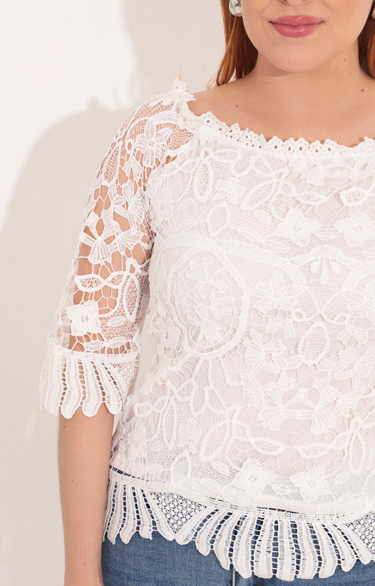 blusa blanca hombros