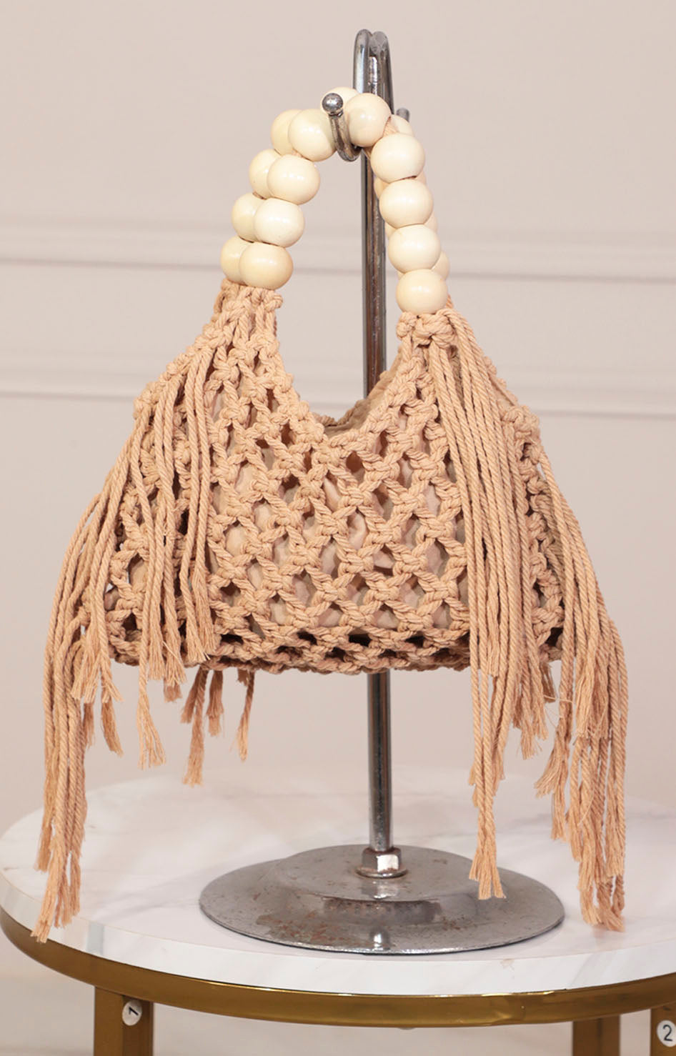 Bolsa Macramé con Asa de Madera – Boutiquemirel