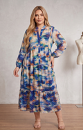 Vestido azul tie-dye - VESTIDO Boutiquemirel 