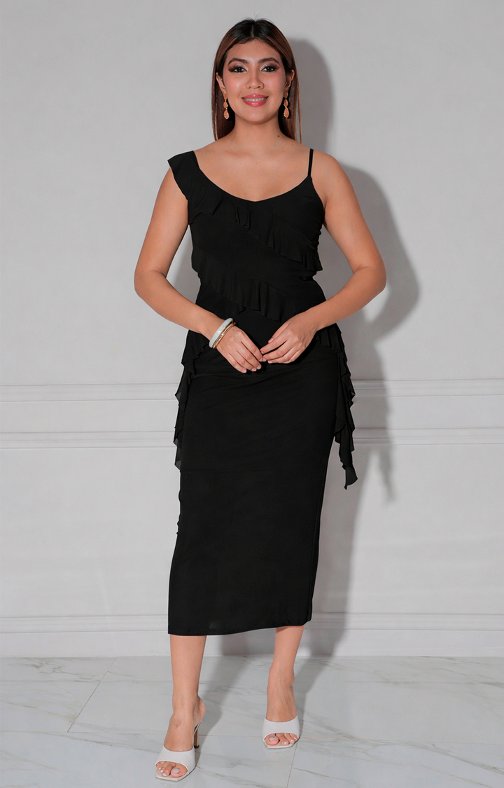Conjunto negro con volantes - CONJUNTO Boutiquemirel 