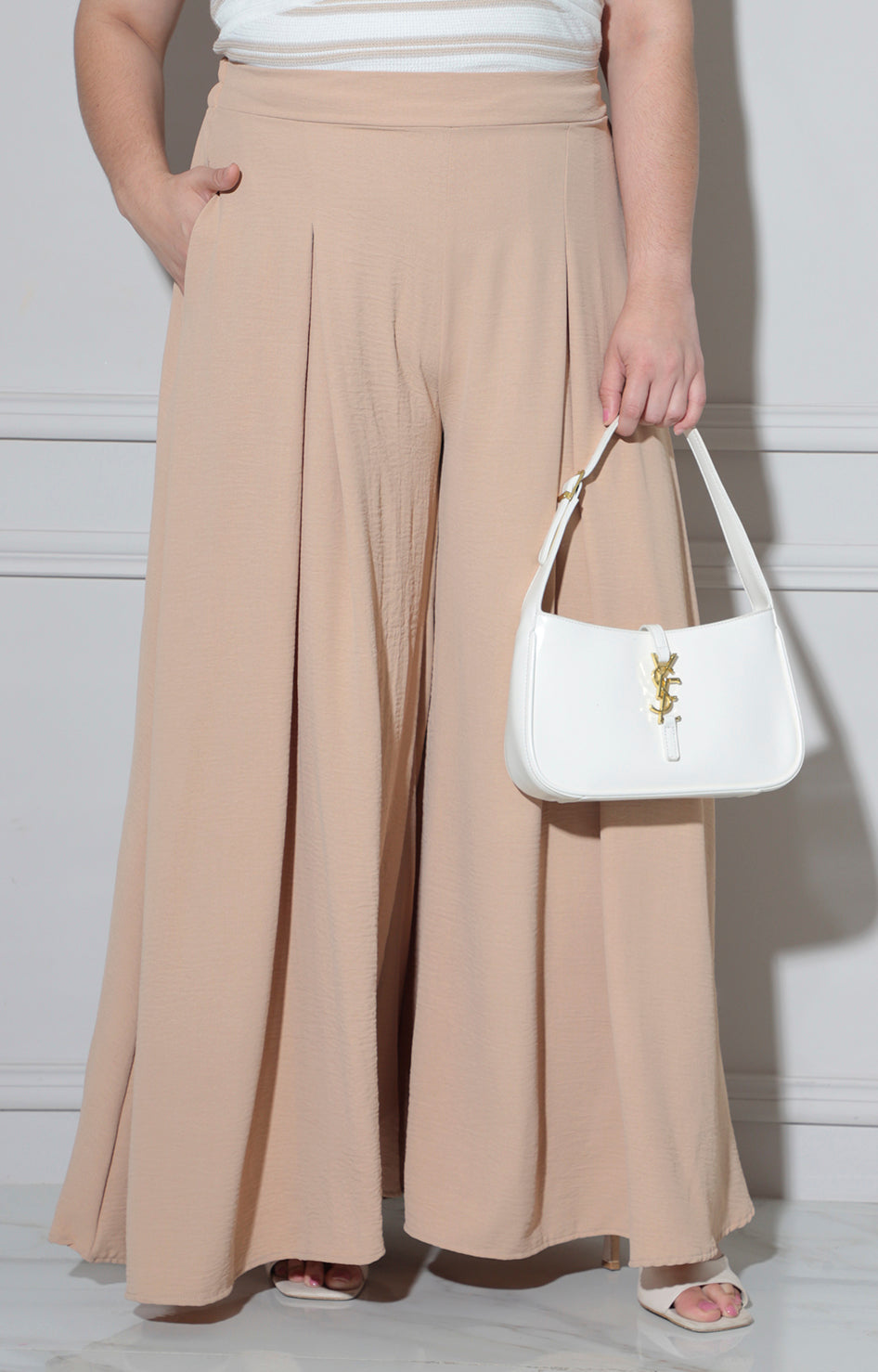 Pantalón beige amplio - PANTALON Boutiquemirel 