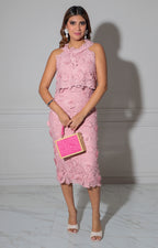 Conjunto rosa de guipiur - CONJUNTO Boutiquemirel 