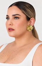 Aretes broquel tipo flor