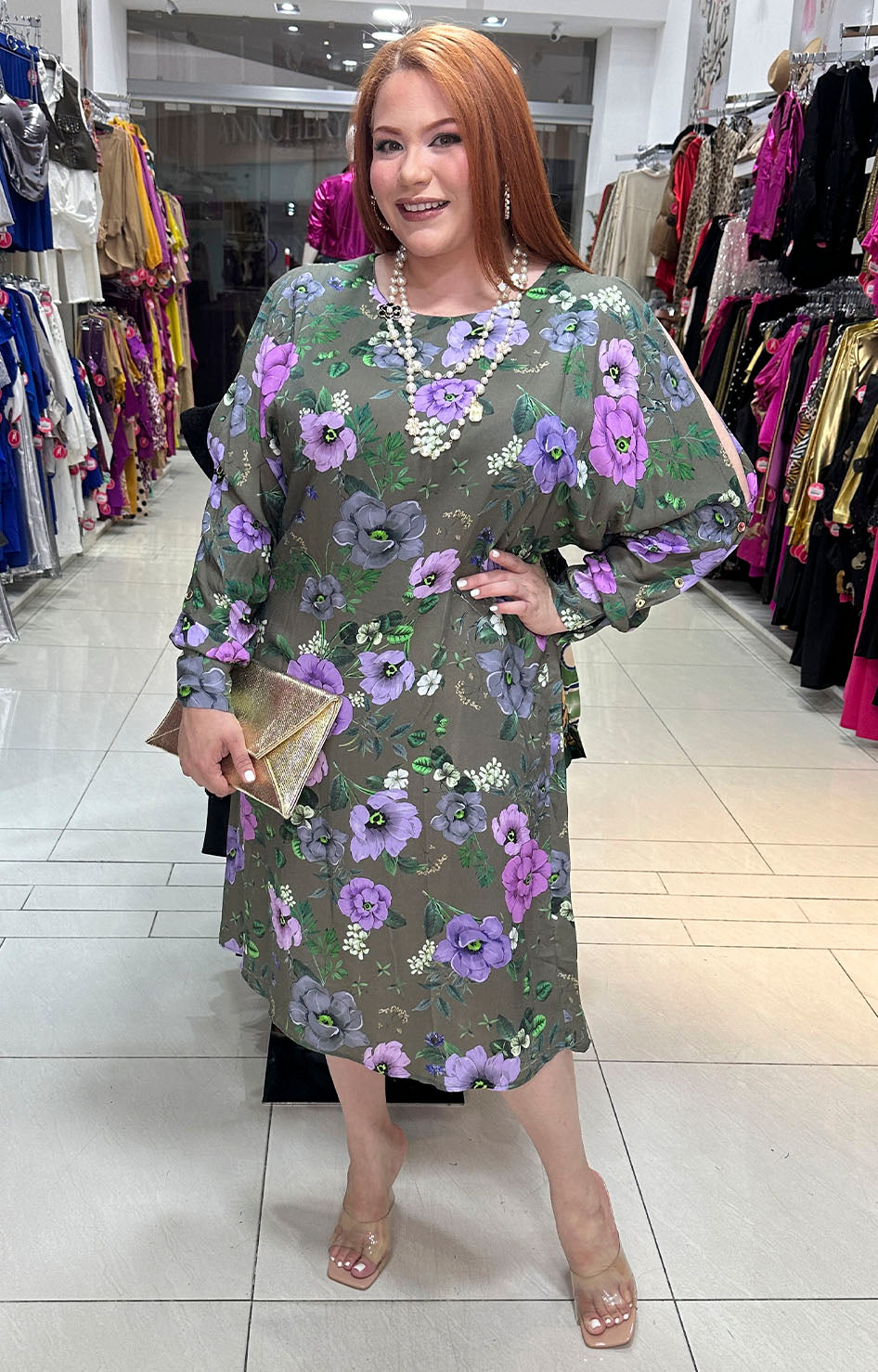 Vestido verde estampado - Boutiquemirel