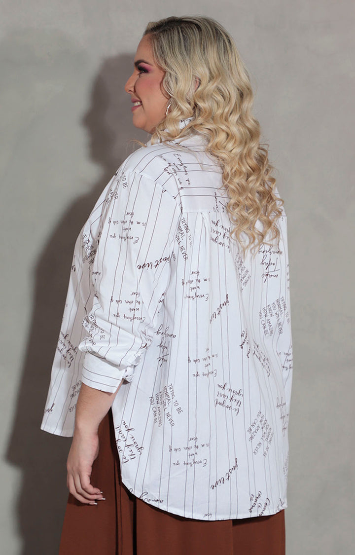 Camisera blanca con dije - BLUSA XL Boutiquemirel 