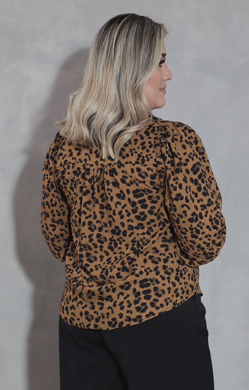 Blusa café estampada - BLUSA XL Boutiquemirel 