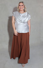 Blusa gris satinada - BLUSA XL Boutiquemirel 