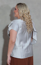 Blusa gris satinada - BLUSA XL Boutiquemirel 
