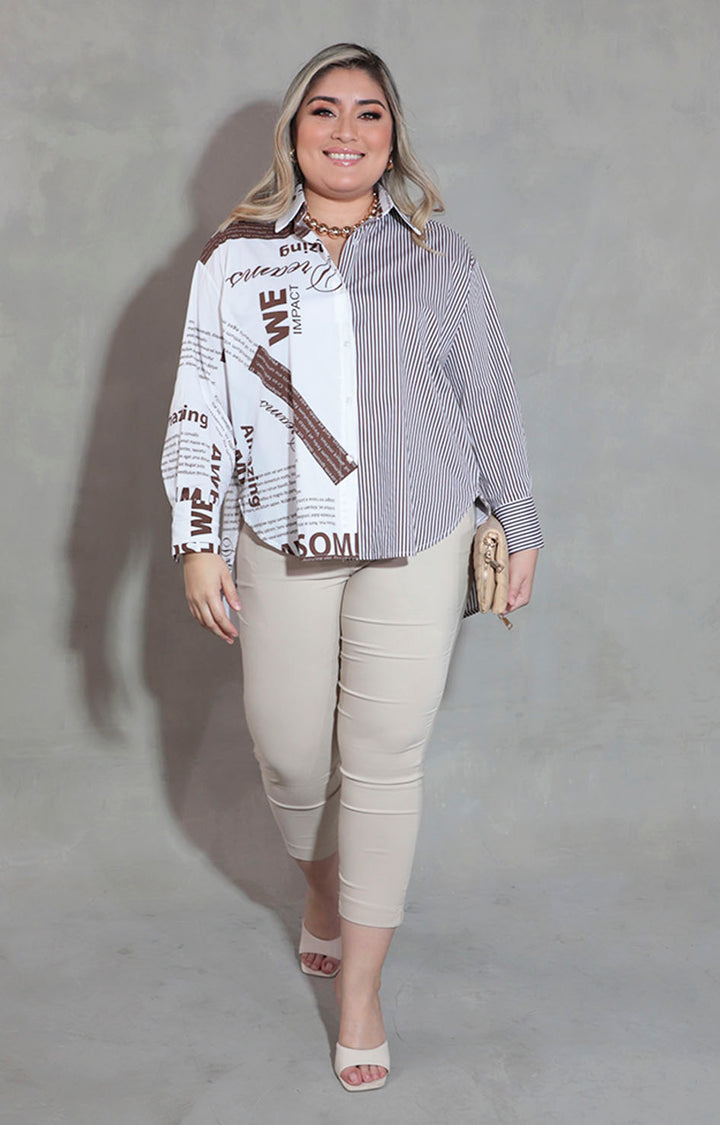 Camisera blanca estampada - BLUSA XL Boutiquemirel 
