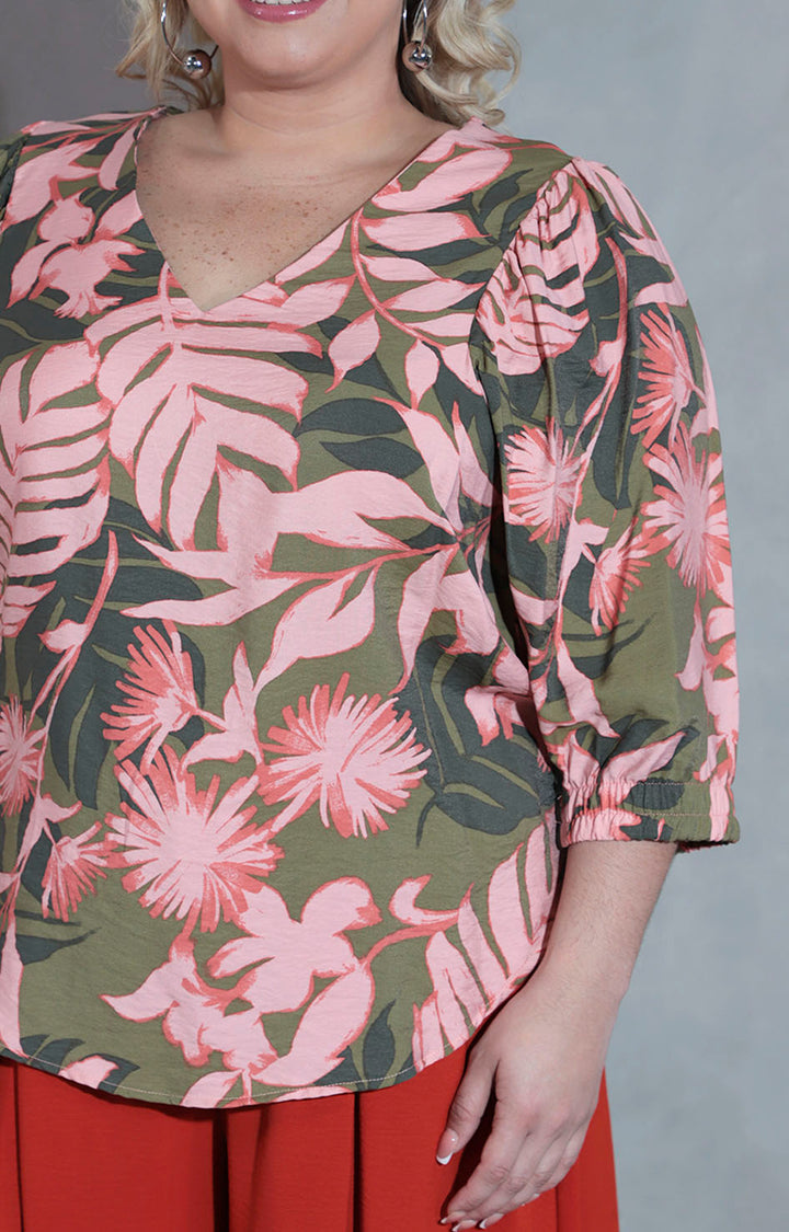 Blusa verde estampada - BLUSA XL Boutiquemirel 