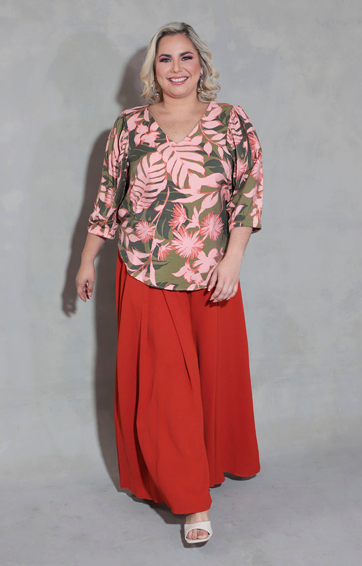 Blusa verde estampada - BLUSA XL Boutiquemirel 