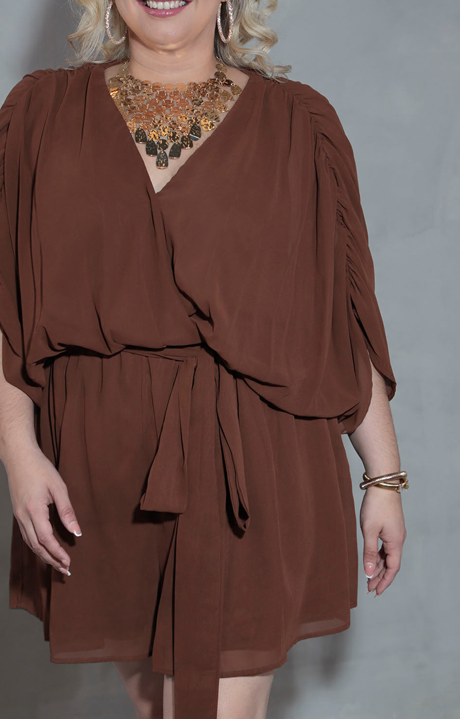 Jumpsuit café con lazo - PALAZZO XL Boutiquemirel 