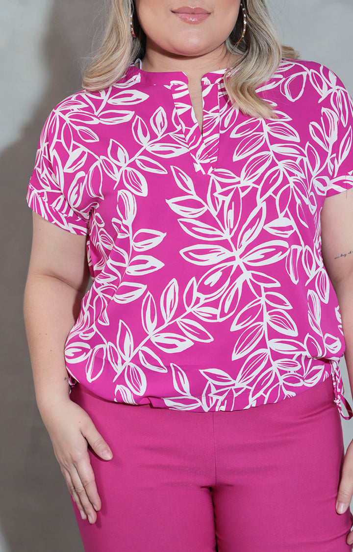 Blusa fucsia estampada - BLUSA XL Boutiquemirel 