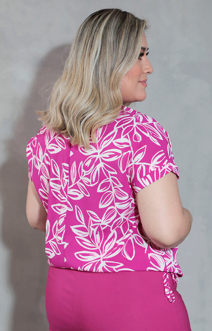 Blusa fucsia estampada - BLUSA XL Boutiquemirel 