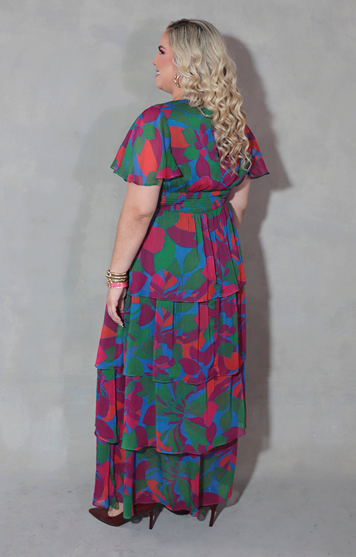 Vestido magenta estampado - VESTIDO XL Boutiquemirel 