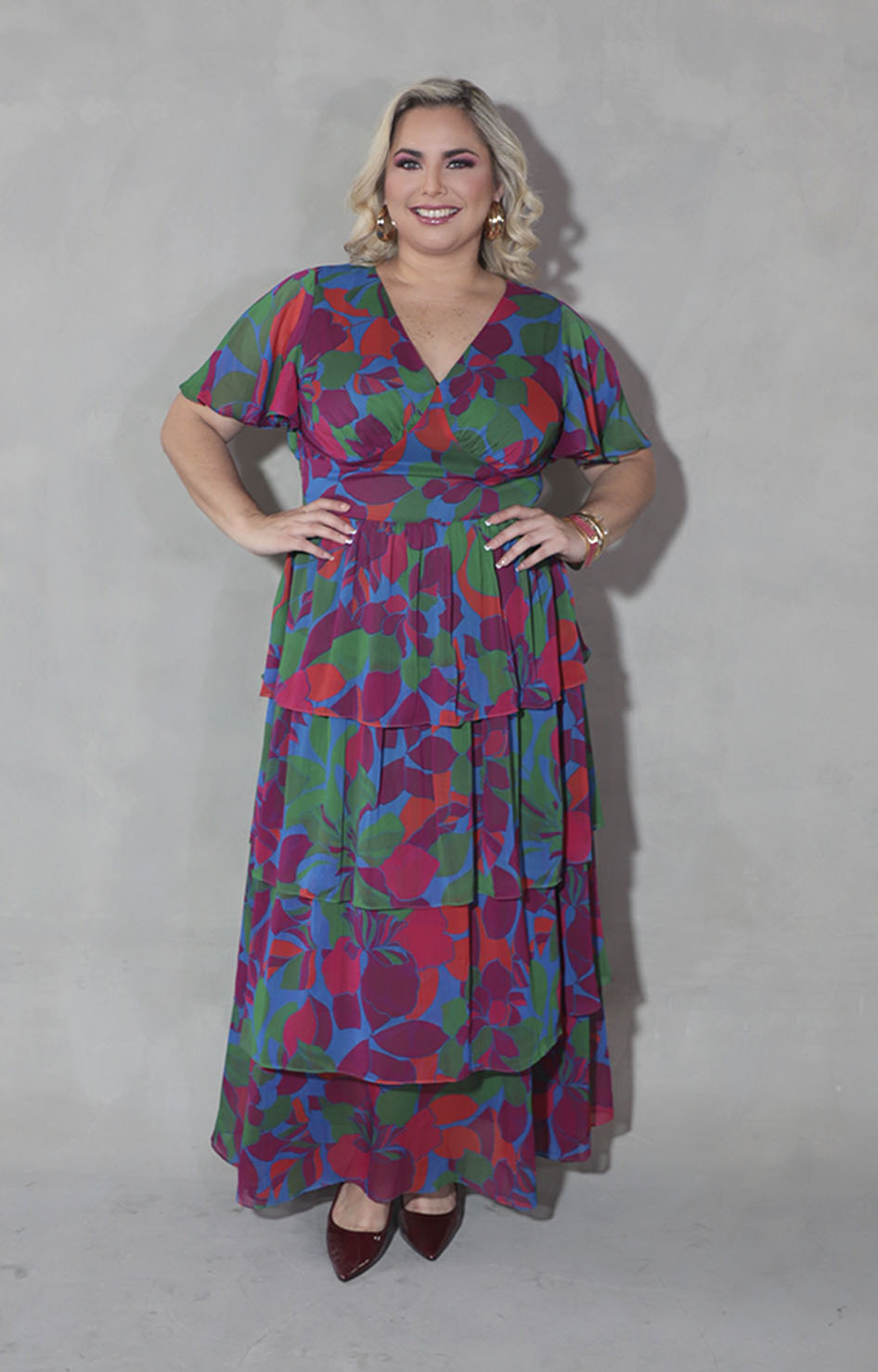 Vestido magenta estampado - VESTIDO XL Boutiquemirel 