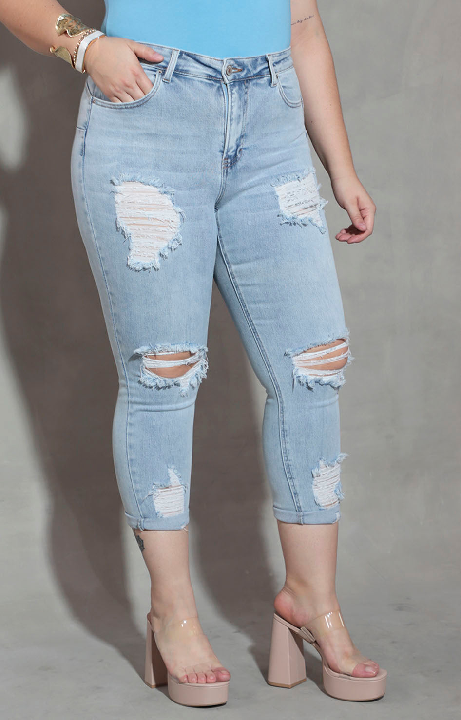 Pantalón skinny denim - PANTALON XL Boutiquemirel 