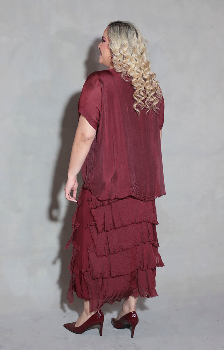 Vestido de seda vino - VESTIDO Boutiquemirel 