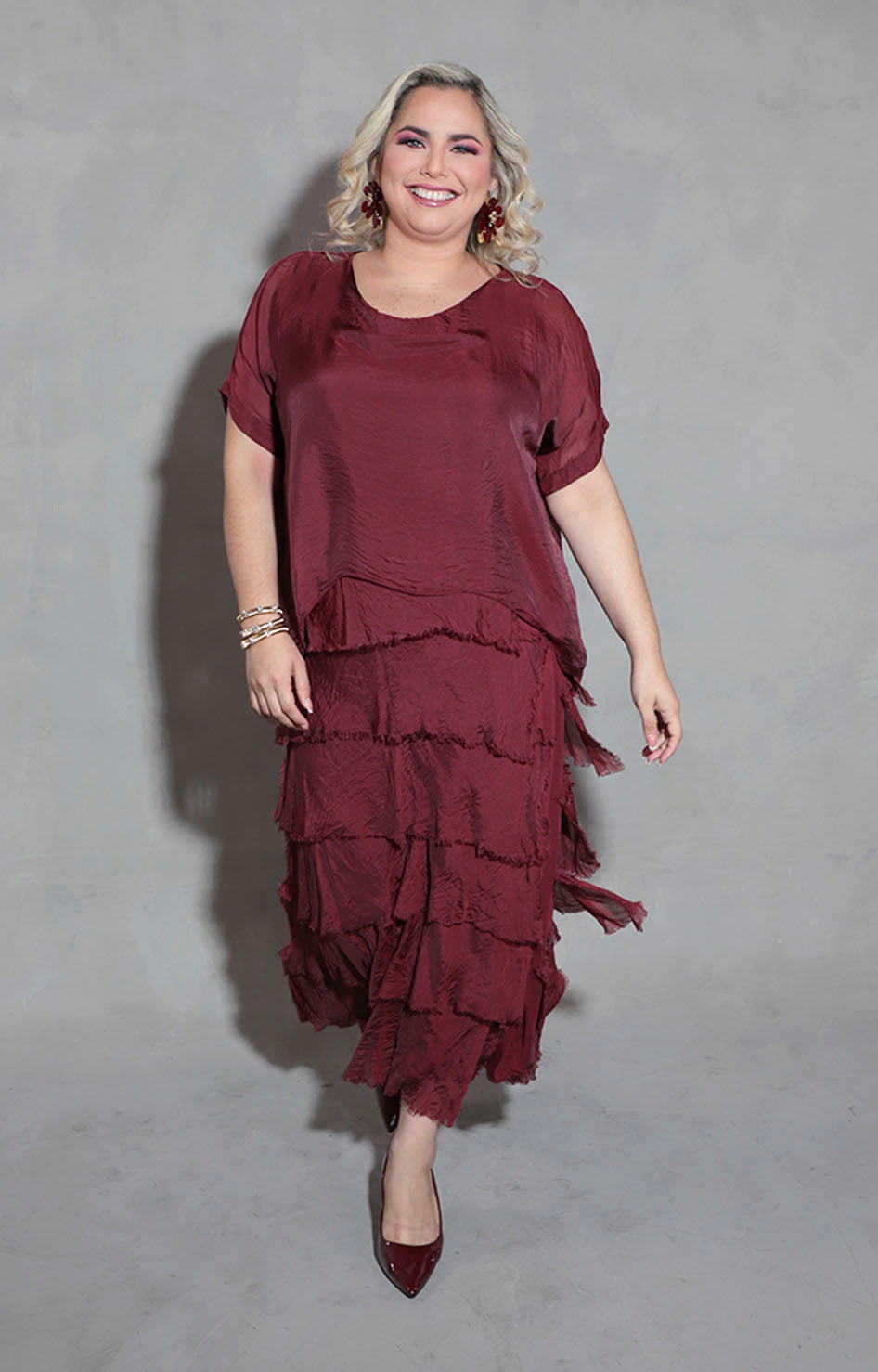 Vestido de seda vino - VESTIDO Boutiquemirel 