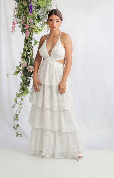 Vestido blanco con textura - Boutiquemirel