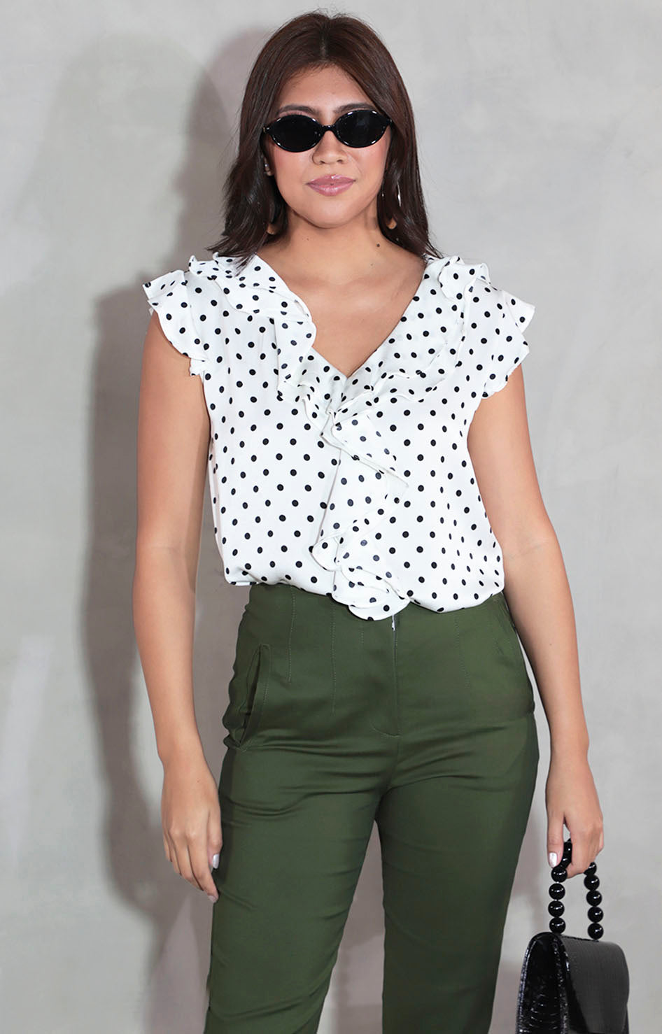 Blusa blanca con lunares - BLUSA Boutiquemirel 