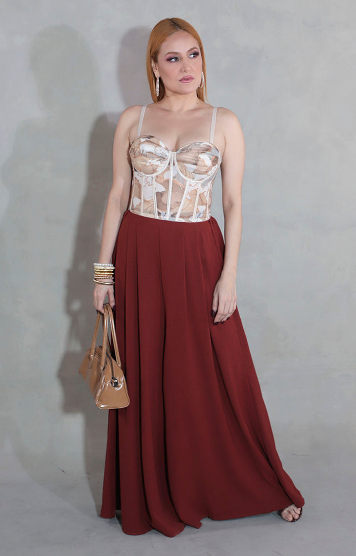 Bustier beige tie-dye - BLUSA Boutiquemirel 