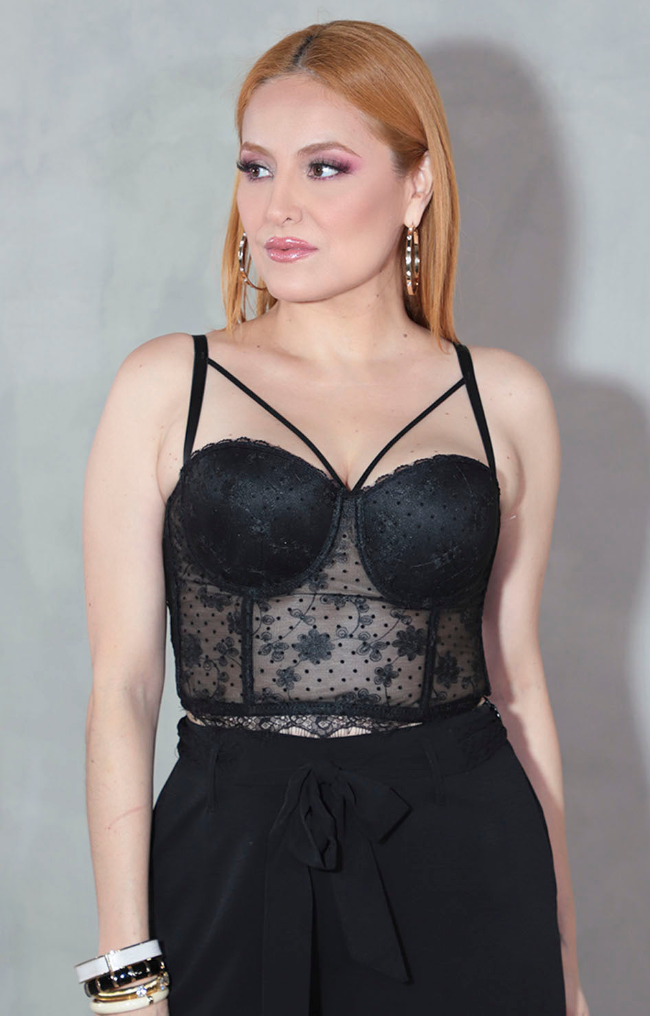 Bustier negro con encaje - BLUSA Boutiquemirel 