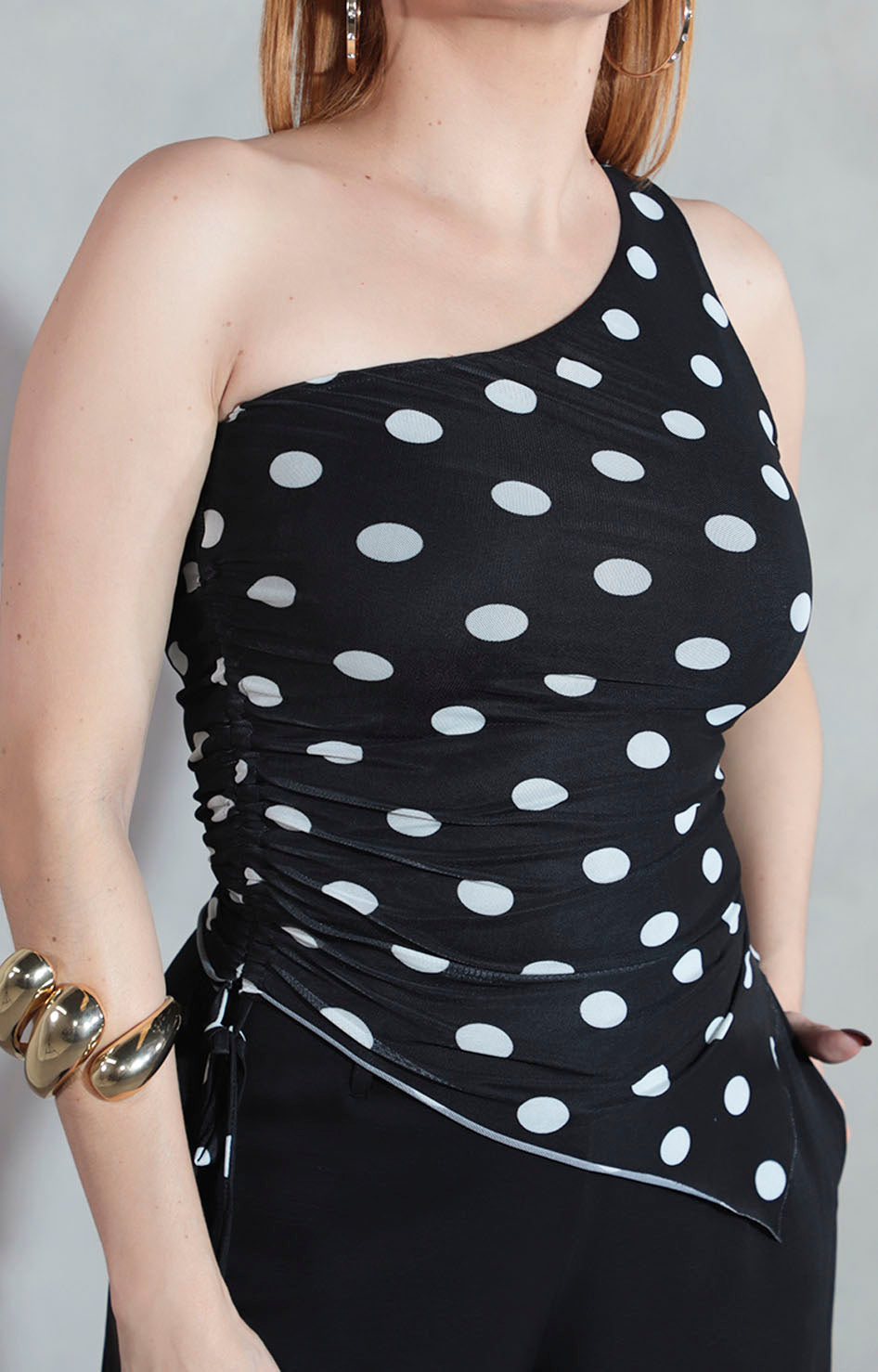Blusa negra polka-dots - BLUSA Boutiquemirel 