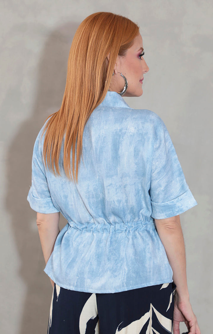 Blusa azul tie-dye - BLUSA Boutiquemirel 