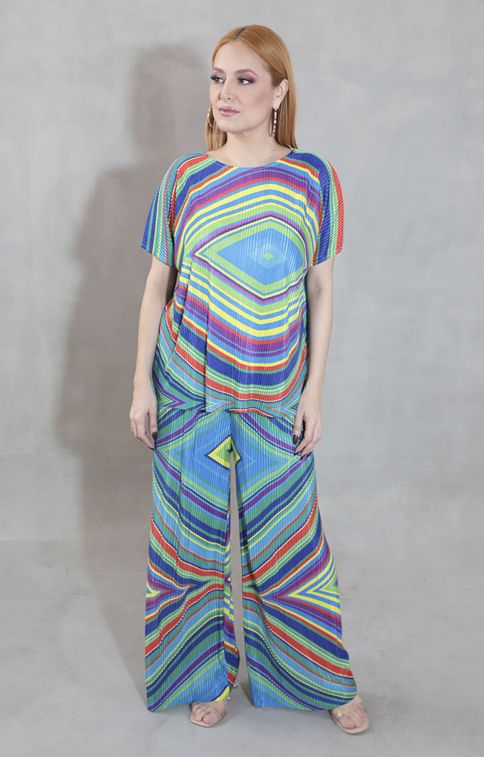 Conjunto azul estampado - CONJUNTO Boutiquemirel 