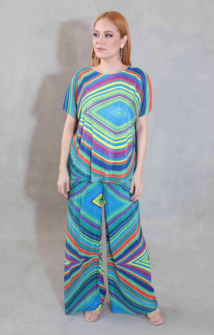 Conjunto azul estampado - CONJUNTO Boutiquemirel 