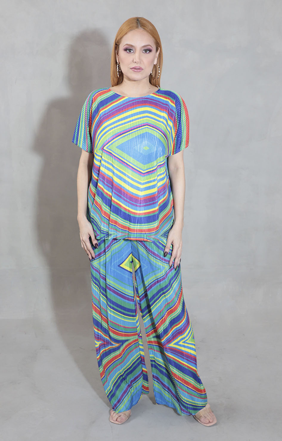 Conjunto azul estampado - CONJUNTO Boutiquemirel 