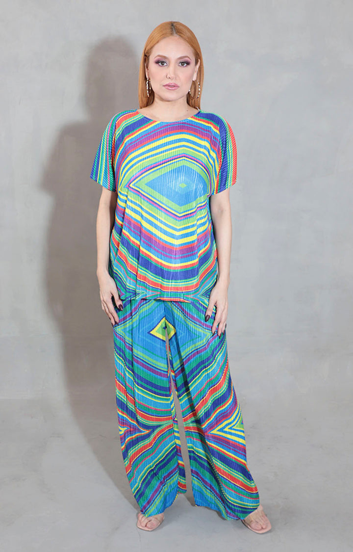 Conjunto azul estampado - CONJUNTO Boutiquemirel 