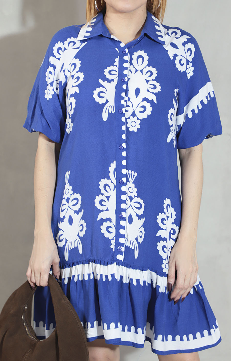 Vestido azul con flores - VESTIDO Boutiquemirel 