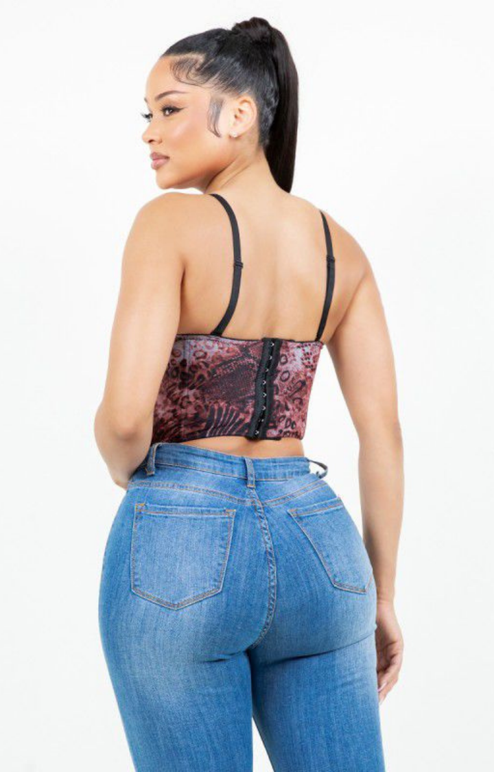 Blusa estampada de tirantes