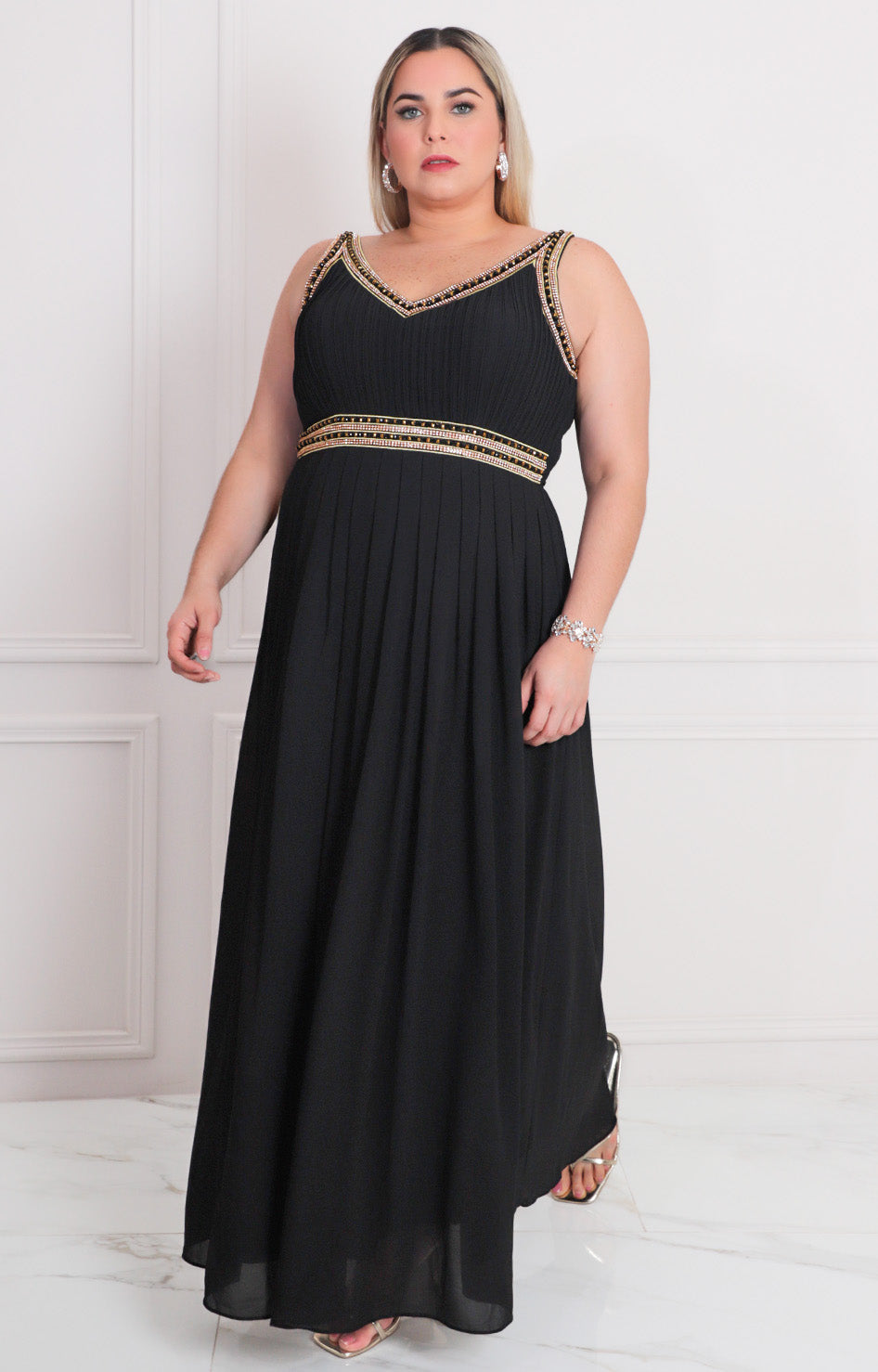 Vestido largo de tirantes - VESTIDO LARGO CURVY Boutiquemirel 