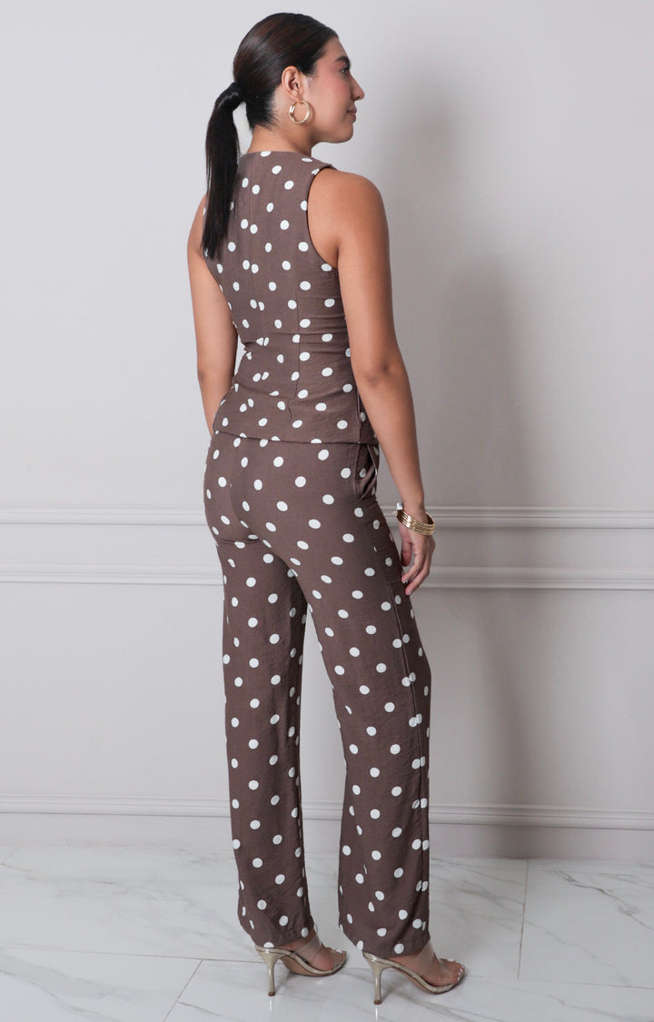 Conjunto café polka dots - CONJUNTO REGULAR Boutiquemirel 