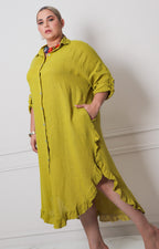 Vestido liso con botones - VESTIDO CORTO CURVY Boutiquemirel 