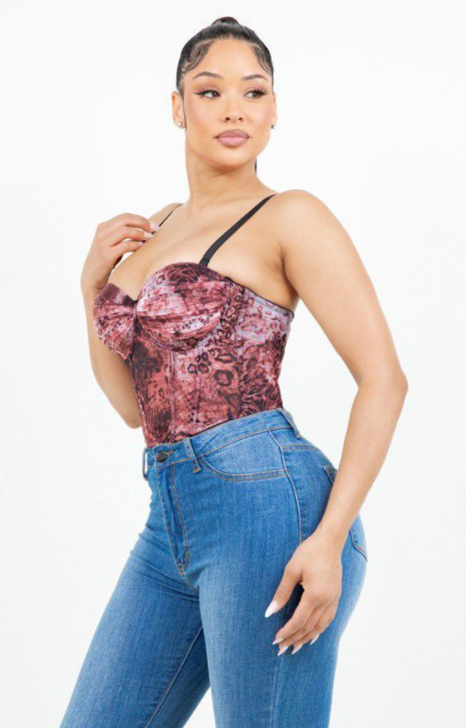 Blusa estampada de tirantes