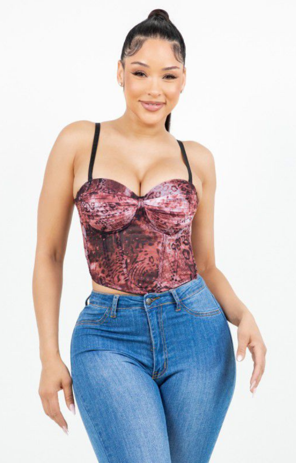 Blusa estampada de tirantes