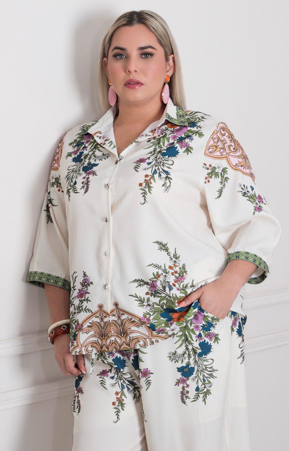 Conjunto estampado beige - CONJUNTO CURVY Boutiquemirel 