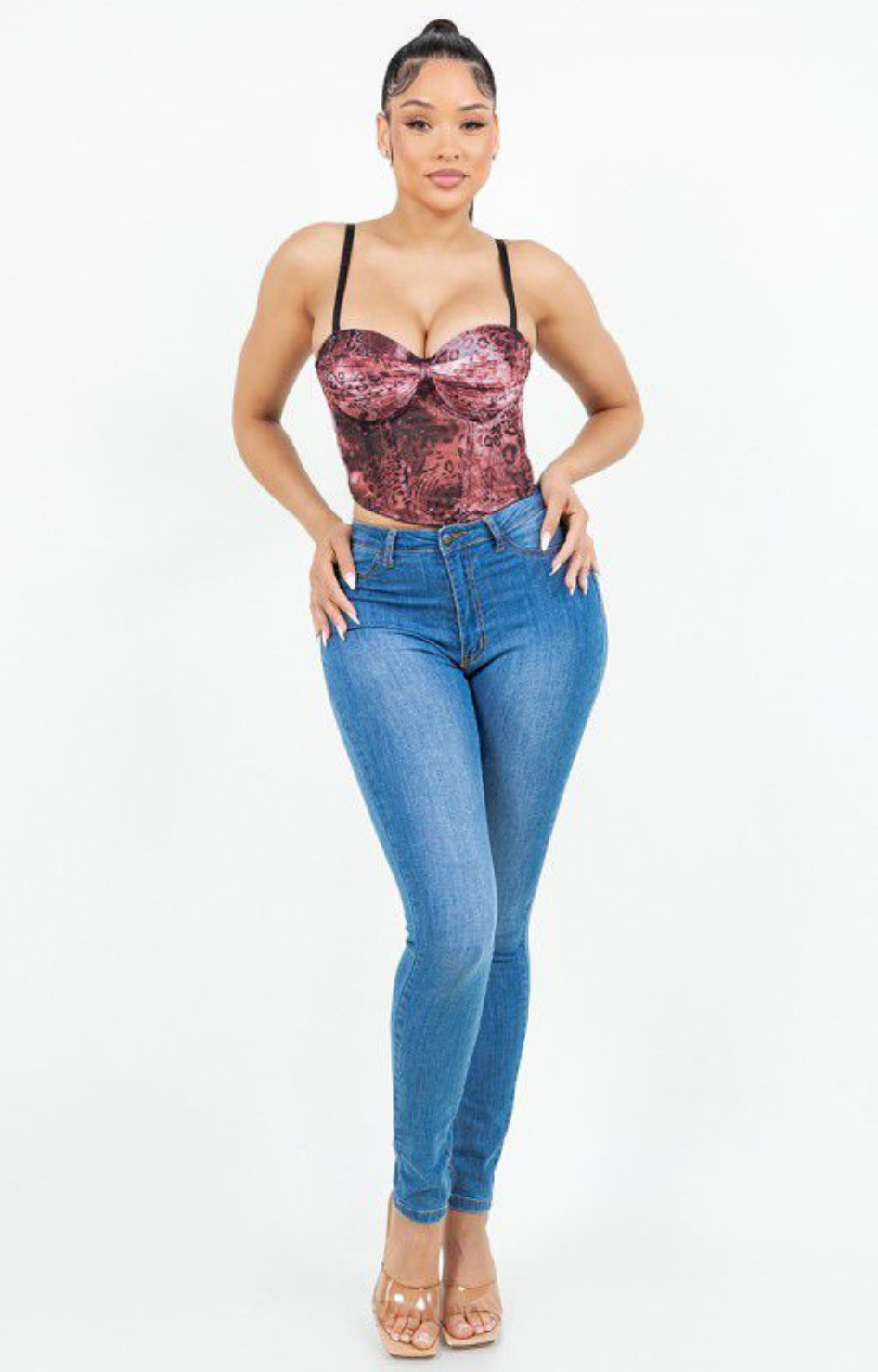 Blusa estampada de tirantes