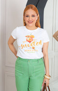 Blusa blanca con estampado