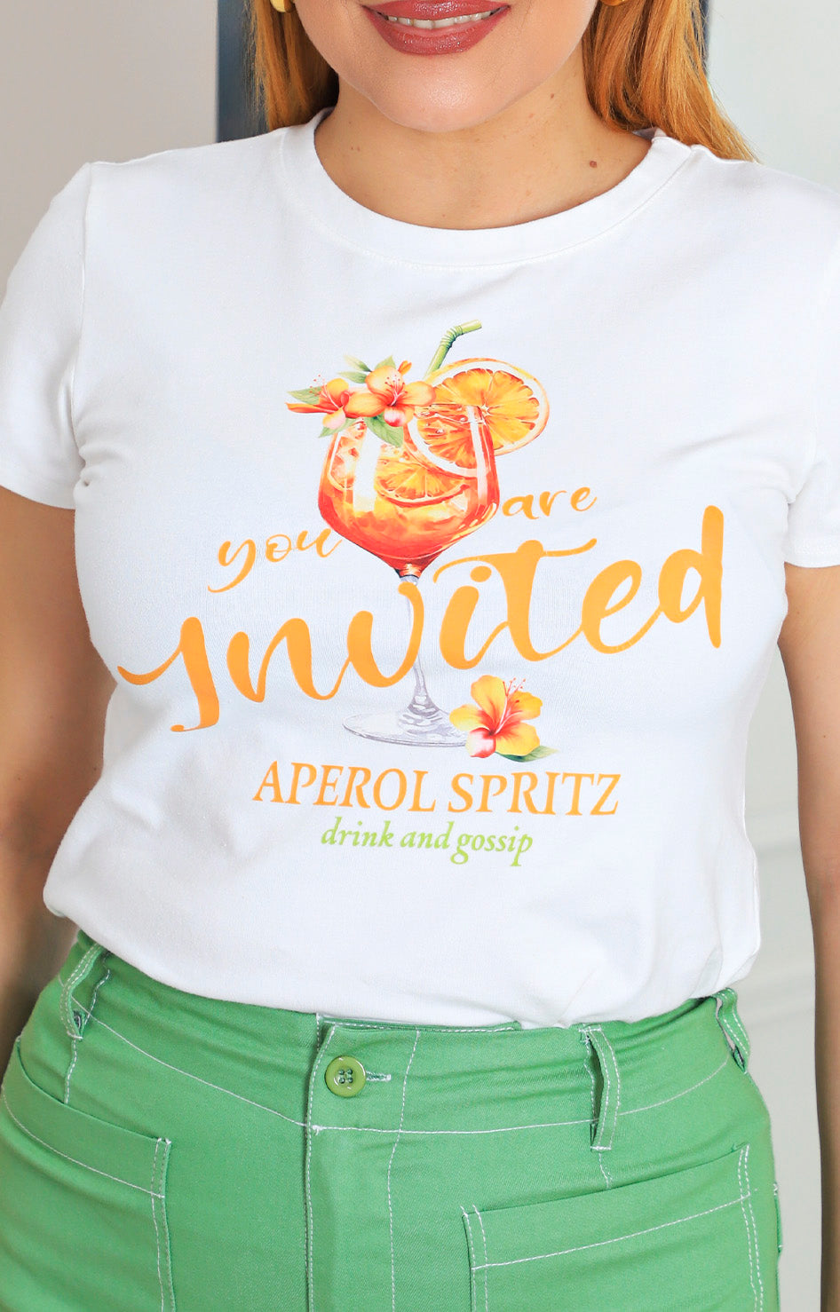 Blusa blanca con estampado