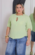 Blusa verde lisa