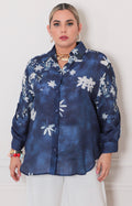 blusa azul con estampado - BLUSAS REGULAR Boutiquemirel 